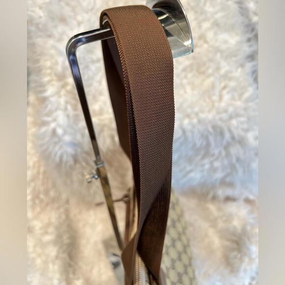 Gucci Canvas and Leather GG Web Tote Shoulder Bag (GGXX130) - Picture 5 of 11